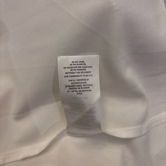 Mare Mare x Anthropologie Sabine Dress White Mesh Embroidered Cottagecore Bridal - Picture 8 of 9